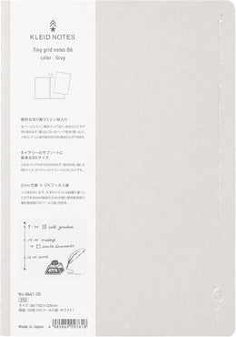 Kleid Tiny Grid 2mm Notes B6 - Gray