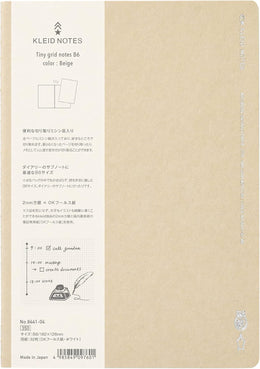 Kleid Tiny Grid 2mm Notes B6 - Beige