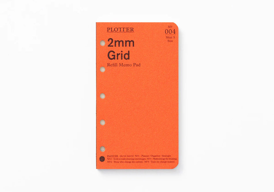 PLOTTER  2mm Grid Memo Pad (80 Sheets) - Mini 5 Size