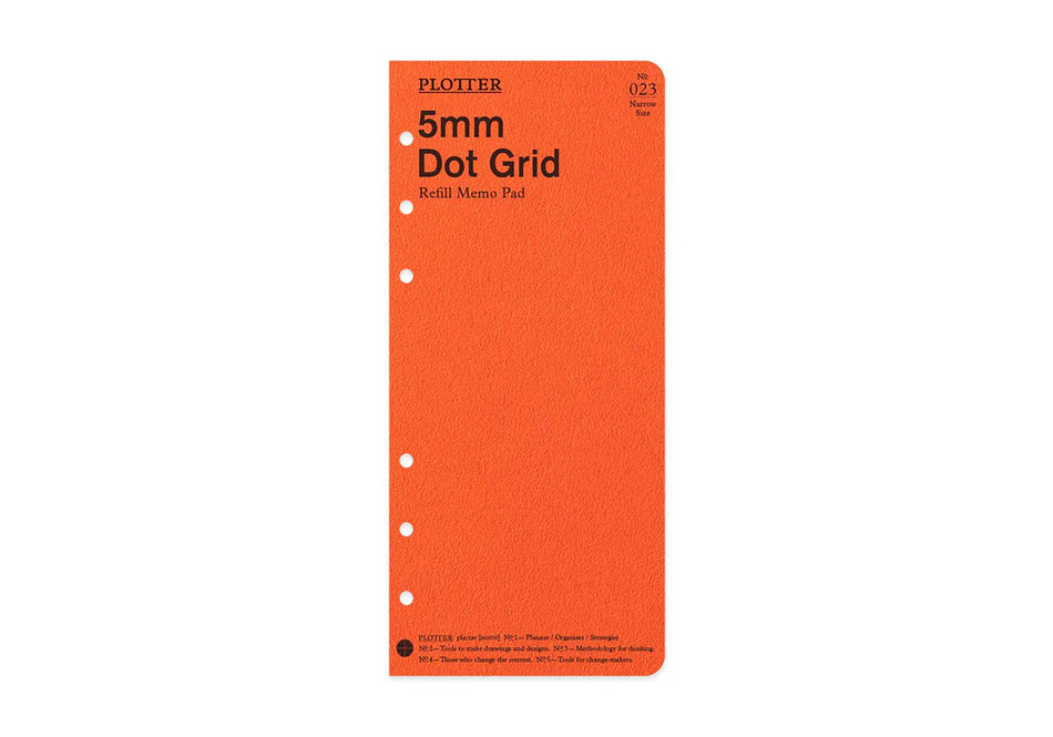 PLOTTER 5mm Dot Grid Memo Pad (80 Sheets) - Narrow Size