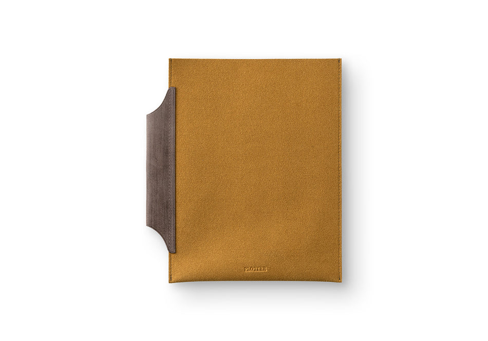 PLOTTER Leather Binder Case - (Bible Size) Gray