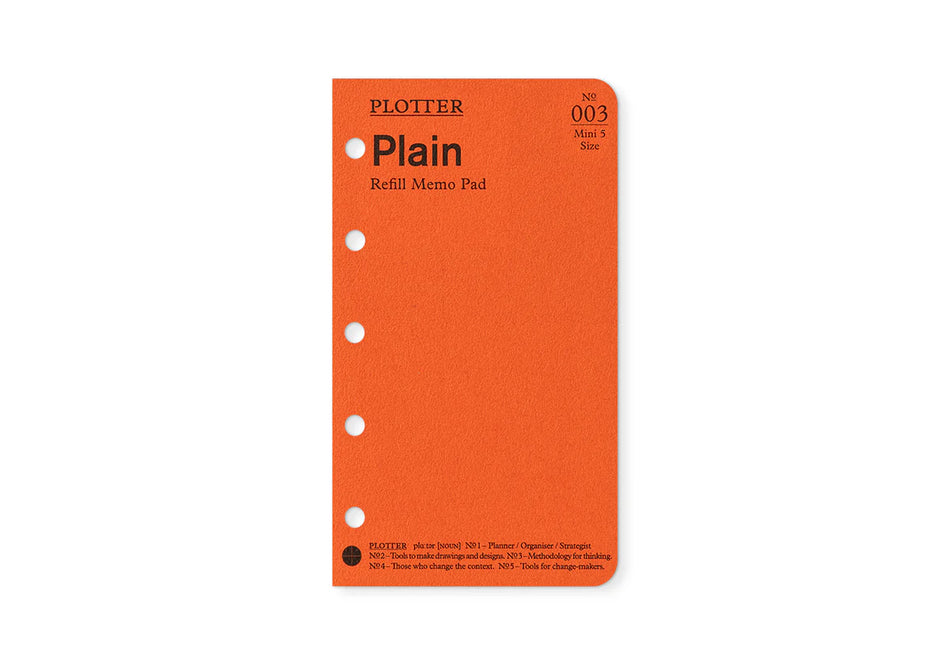 PLOTTER Plain Memo Pad (80 Sheets) - Mini 5 Size