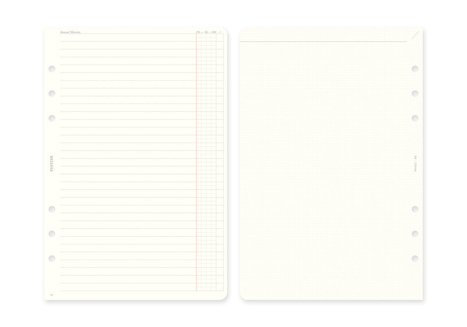 PLOTTER Weekly Schedule Refill 2026 (A5 Size)