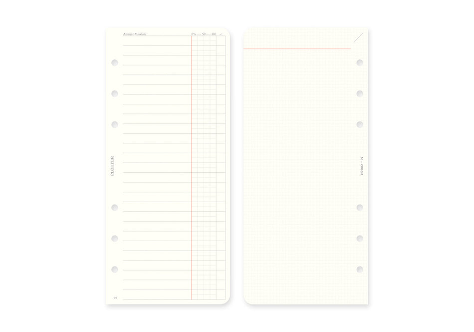 PLOTTER Weekly Schedule Refill 2026 (Narrow Size)
