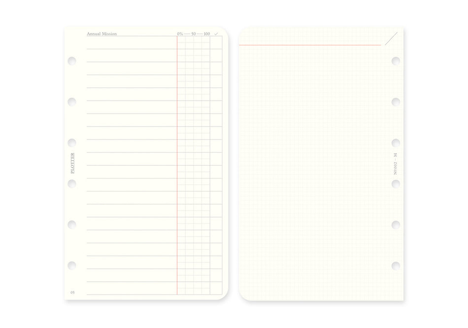 PLOTTER Weekly Schedule Refill 2026 (Mini Size)