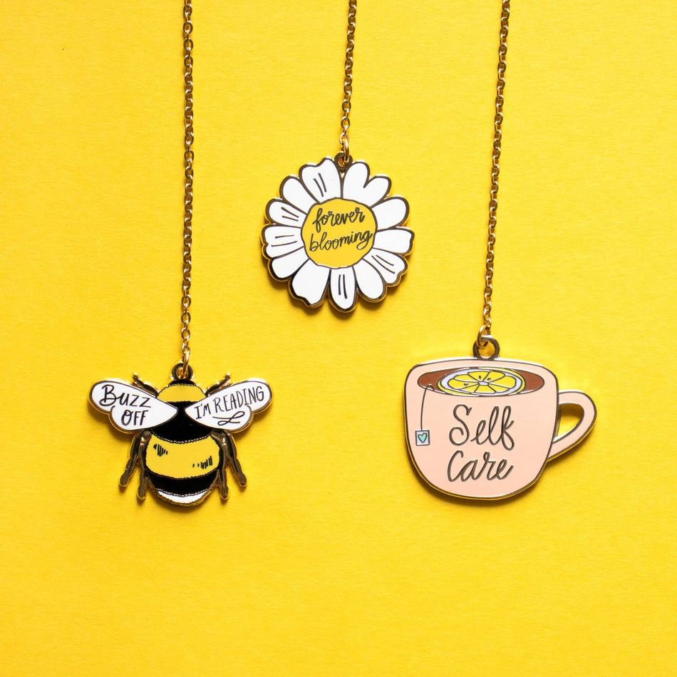 Bumble Bee Enamel Pin Bookmark