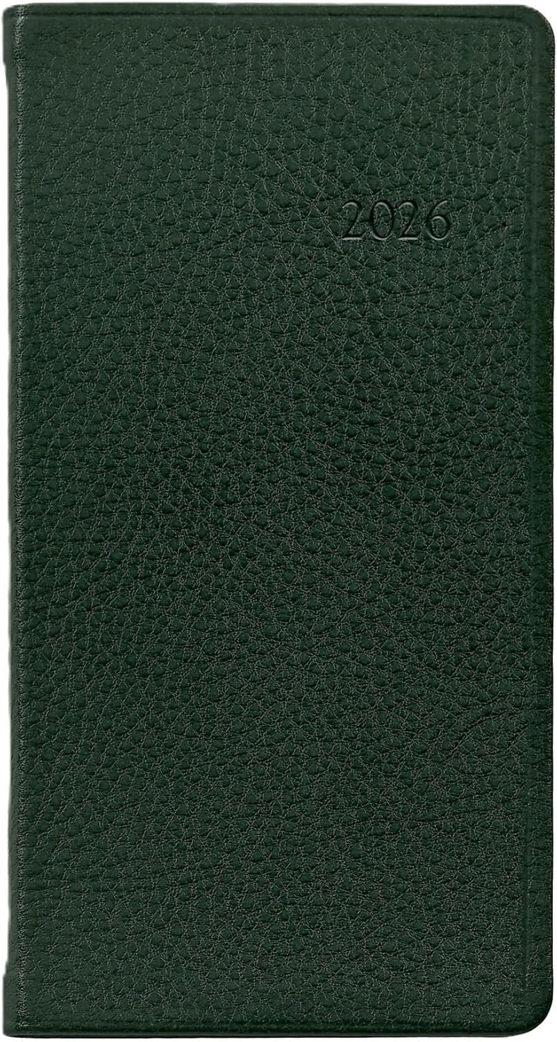 GI 2026 6' Pocket Datebook Traditional Leather - Green