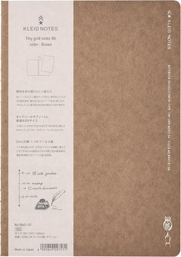 Kleid Tiny Grid 2mm Notes B6 - Brown