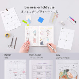 Stalogy 018 Editor's Series 365Days B6 Notebook - Grid - Black
