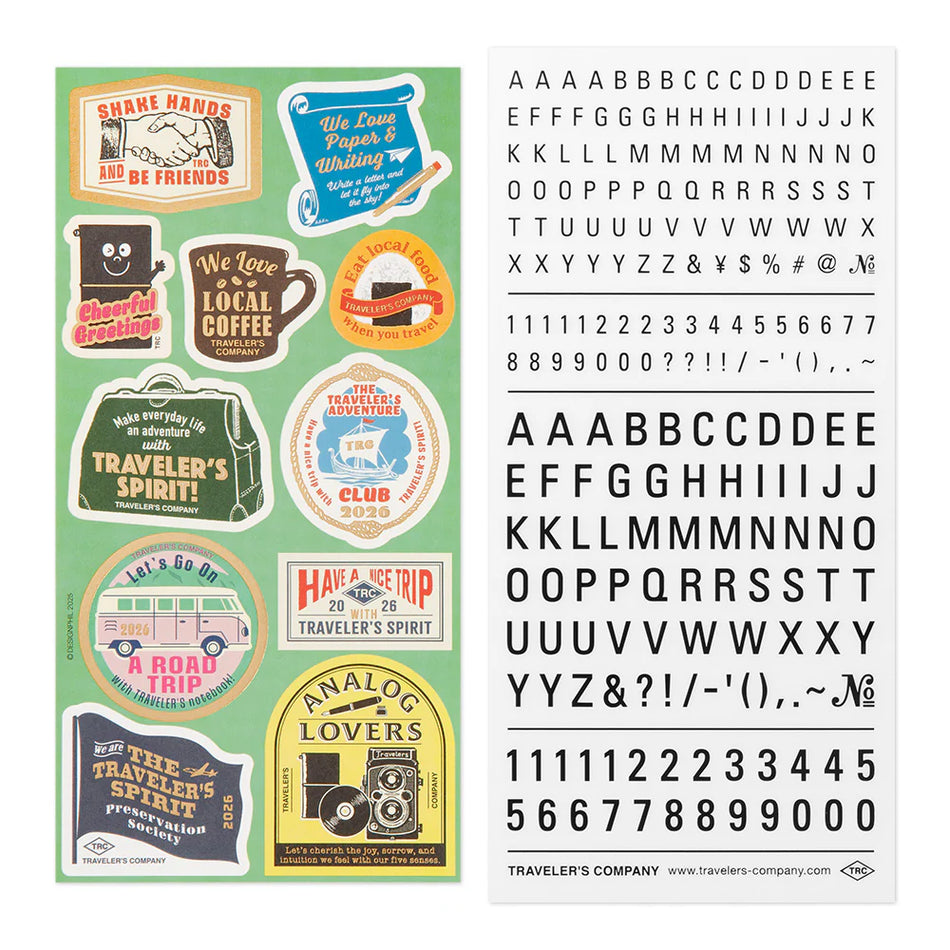 TRAVELER'S Notebook Regular Size Refill - 2026 Customized Sticker Set
