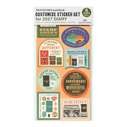 TRAVELER'S Notebook Regular Size Refill - 2027 Customized Sticker Set