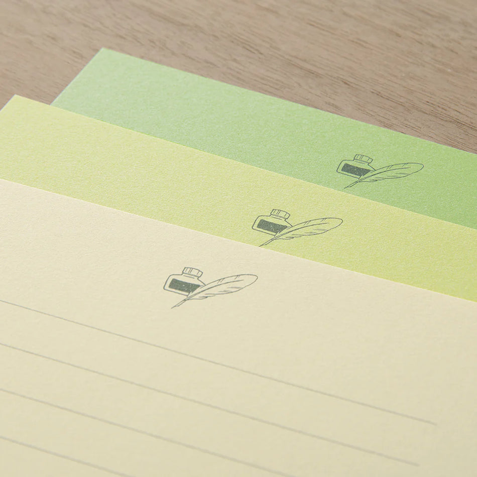 Midori Letter Set "Giving A Color" Green