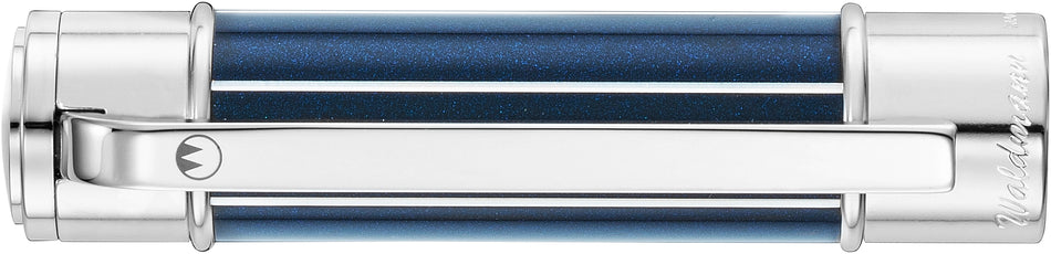 Waldmann Commander 23 Rollerball - Sterling Silver with Blue Lacquer Cap