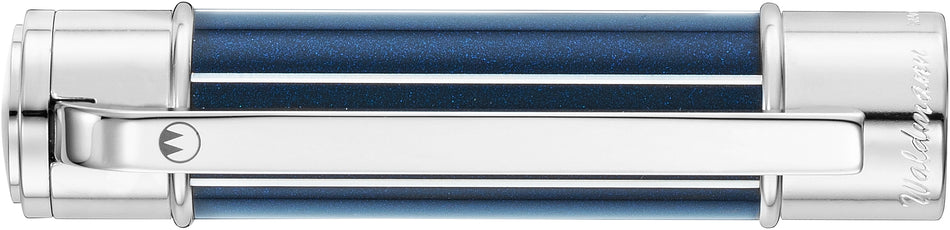 Waldmann Commander 23 Ballpoint - Sterling Silver with Blue Lacquer