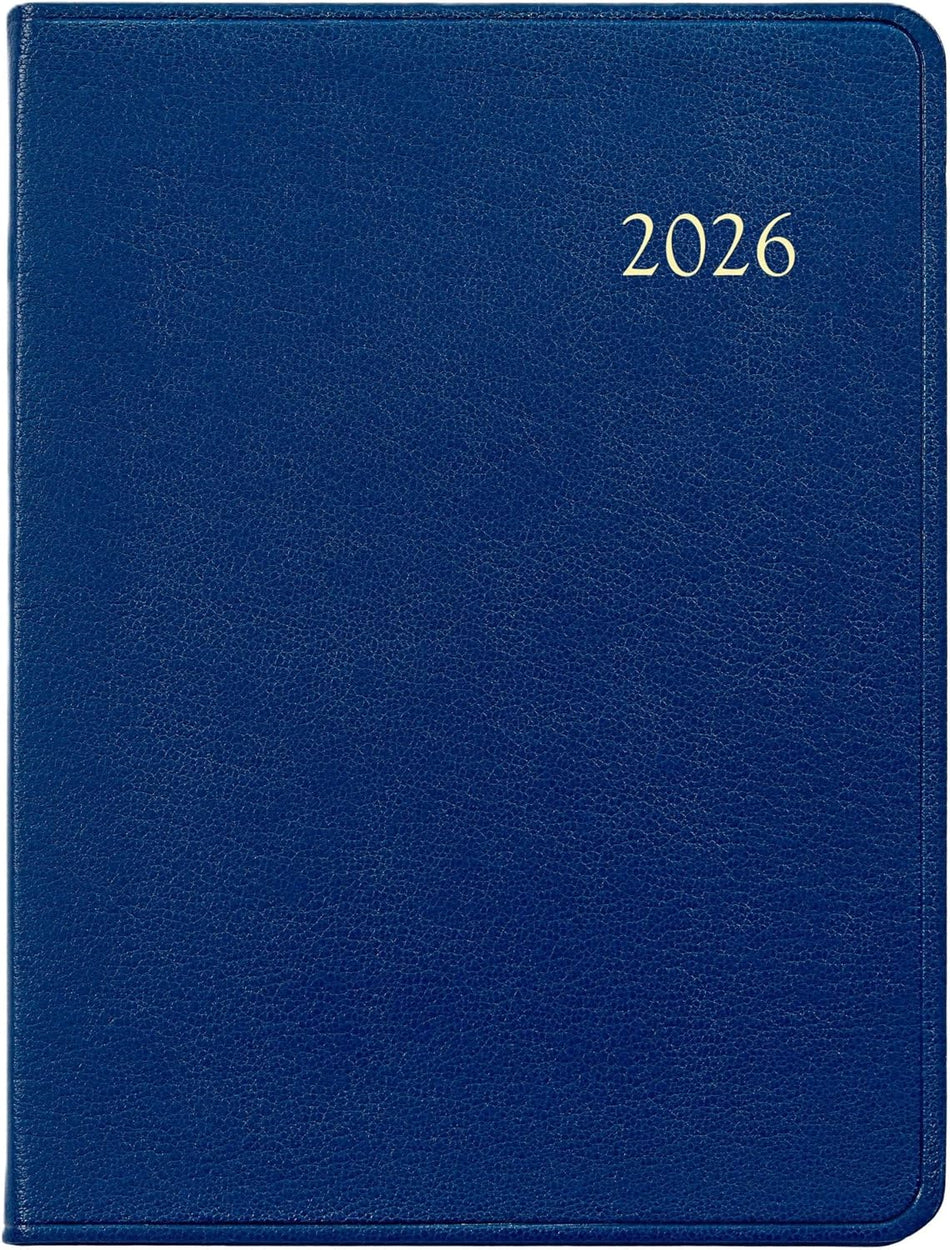 GI 2026 Desk Diary Goatskin Leather - Royal Blue