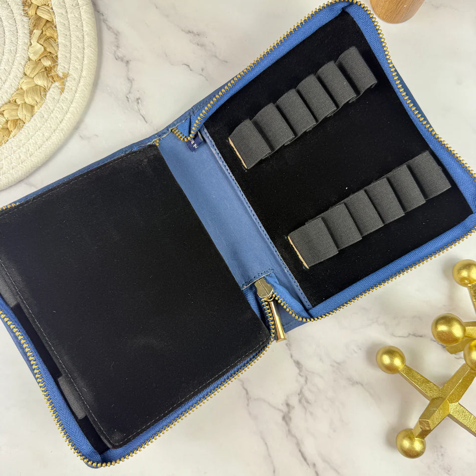 Girologio 12 Slot Zipper Pen Case - Royal Cobalt