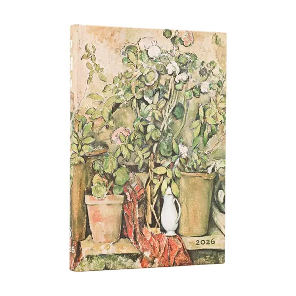 Paperblanks 2026 Mini Weekly - Cezanne's Terracotta Pots and Flowers