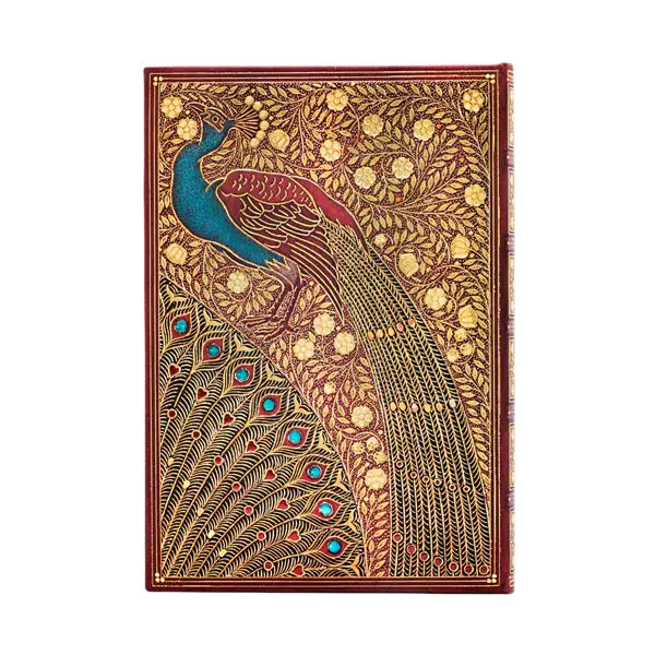 Paperblanks Hafiz's Peacocks Journal Midi Lined