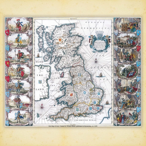 2026 16 Month Wall Calendar - Antique Maps
