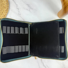 Girologio 12 Slot Zipper Pen Case - Pacific Green