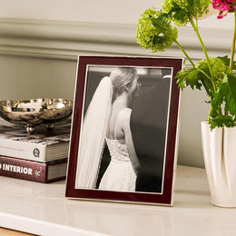 Addison Ross - Silver Trim and Cherry Red Enamel Picture Frame