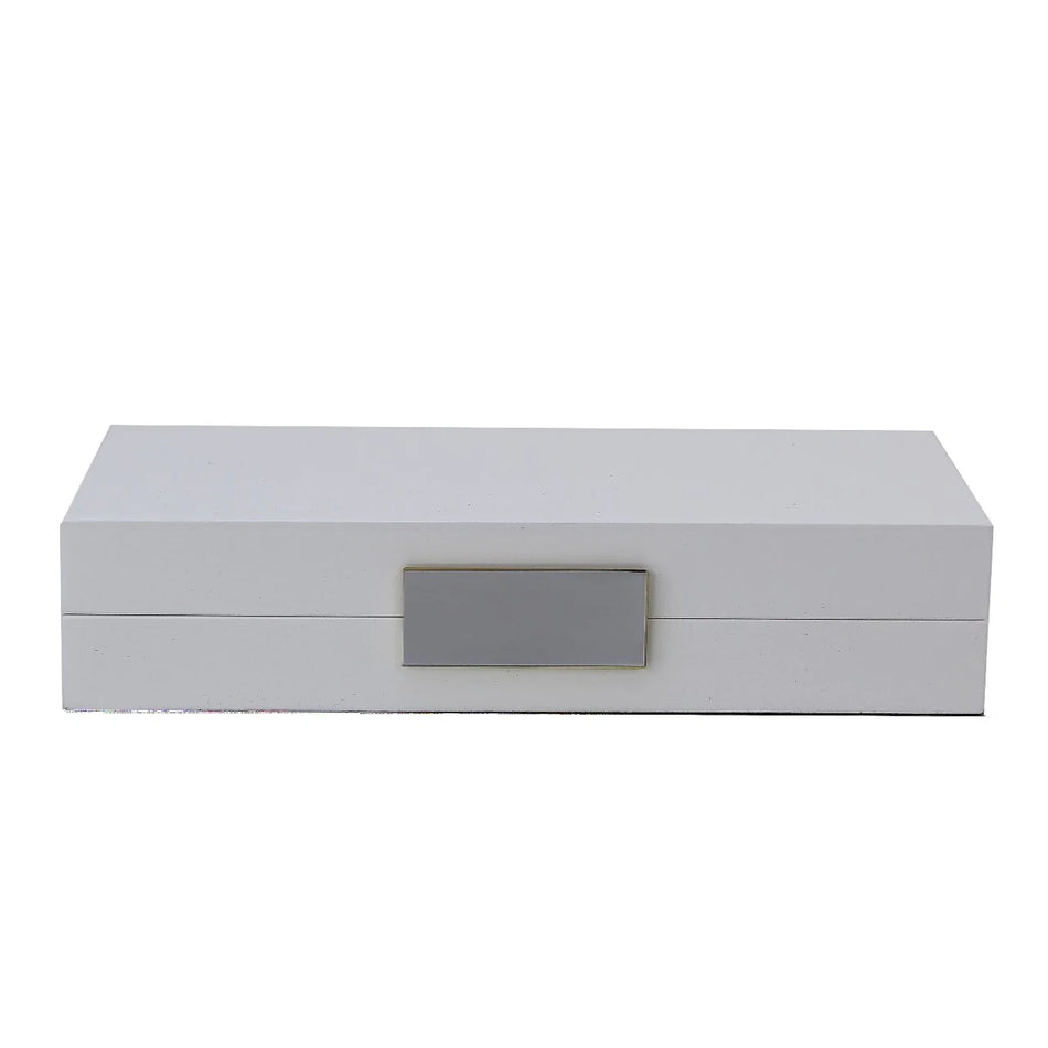 Addison Ross - White Lacquer Jewelry Box With Silver