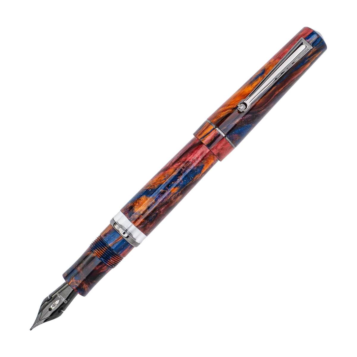 Delta Duna Fountain Pen - Shiny Montana Sunset with Ruthenium Trim (Limited Edition)