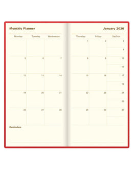 LETTS 2026 Belgravia Weekly 3x6 Red