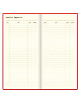 LETTS 2026 Belgravia Weekly 3x6 Red