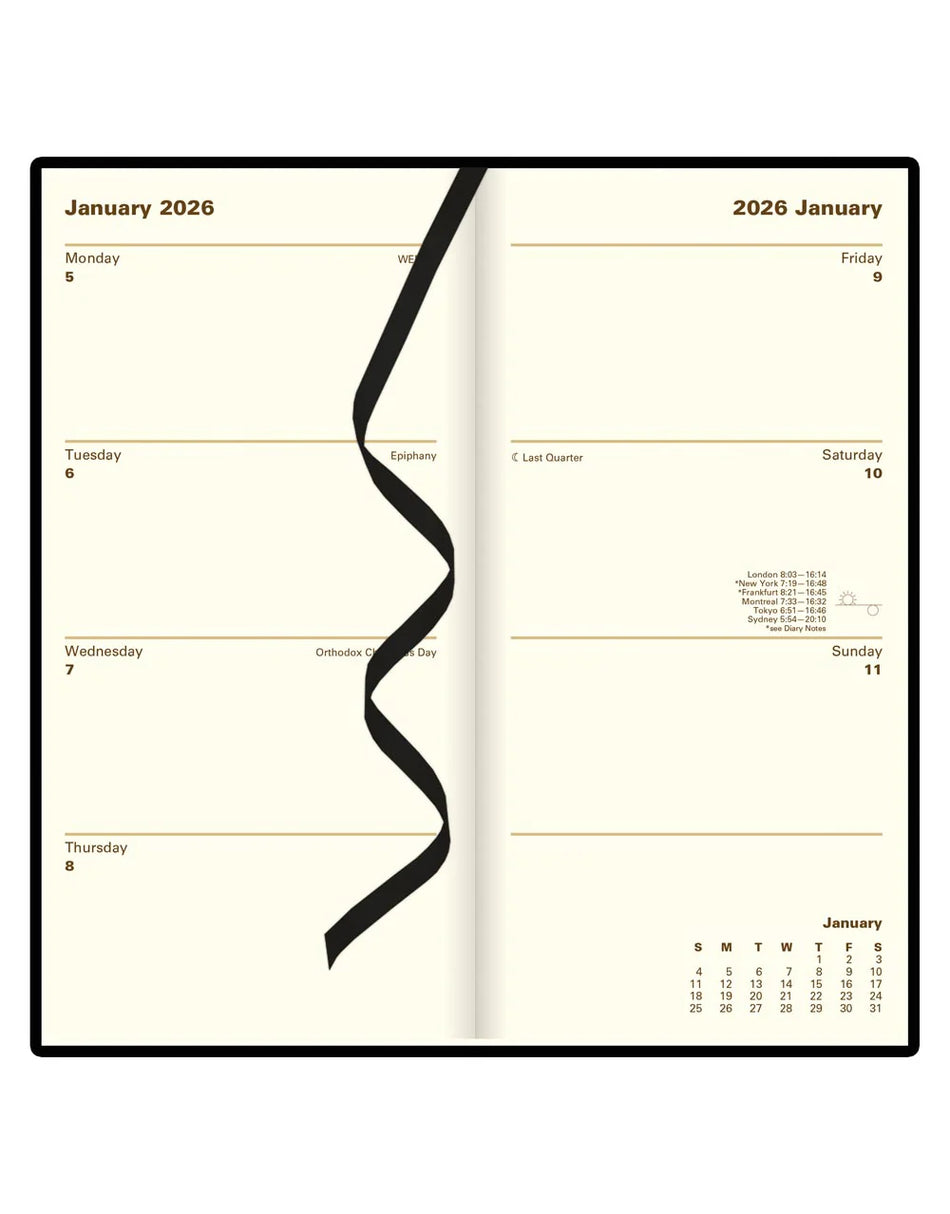 Letts 2026 Signature Weekly/Monthly 3x6 - Black