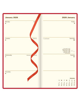 Letts 2026 Signature Weekly/Monthly 3x6 - Red