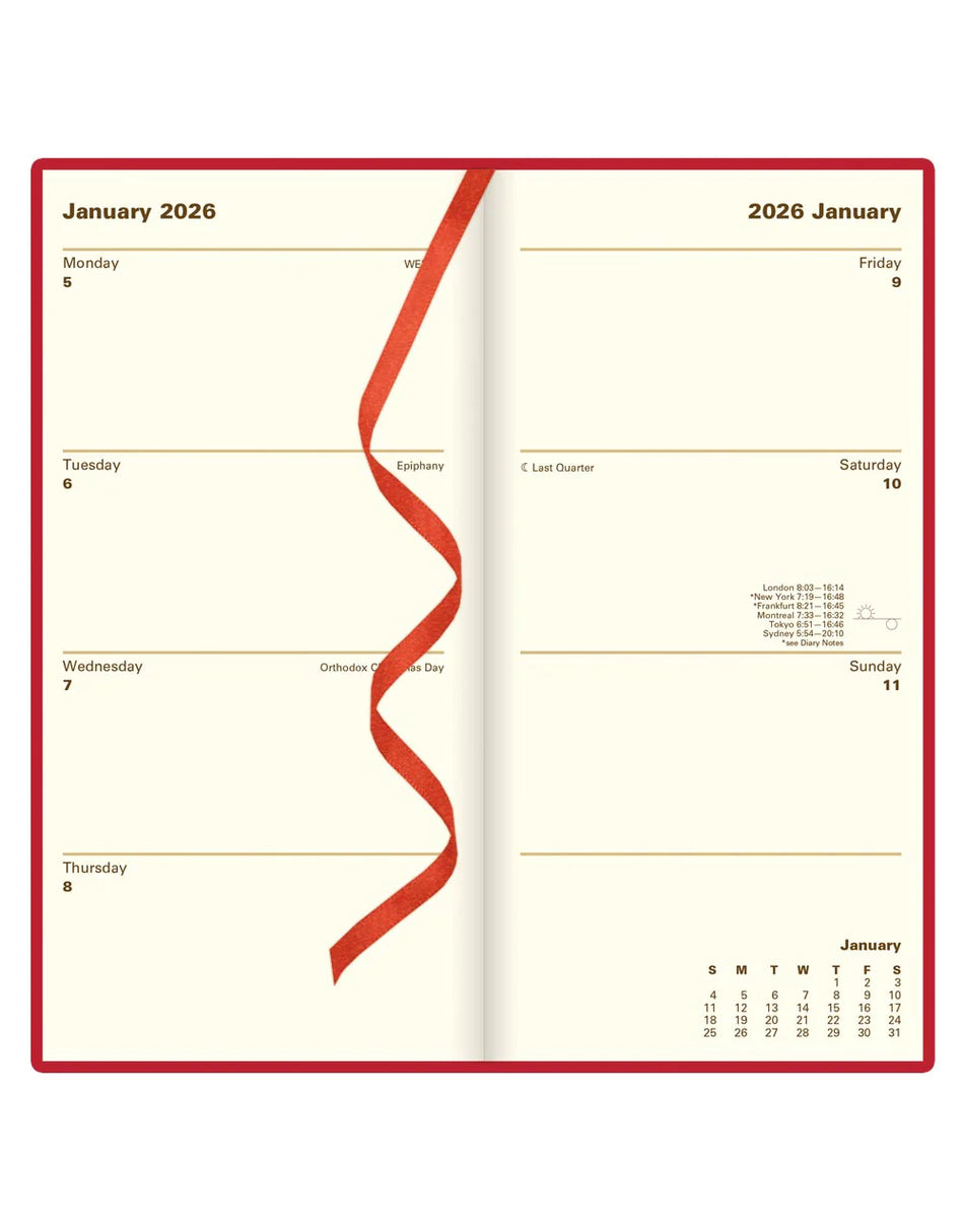 Letts 2026 Signature Weekly/Monthly 3x6 - Red