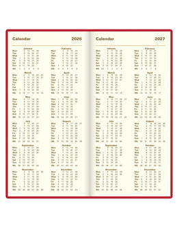 Letts 2026 Signature Weekly/Monthly 3x6 - Red