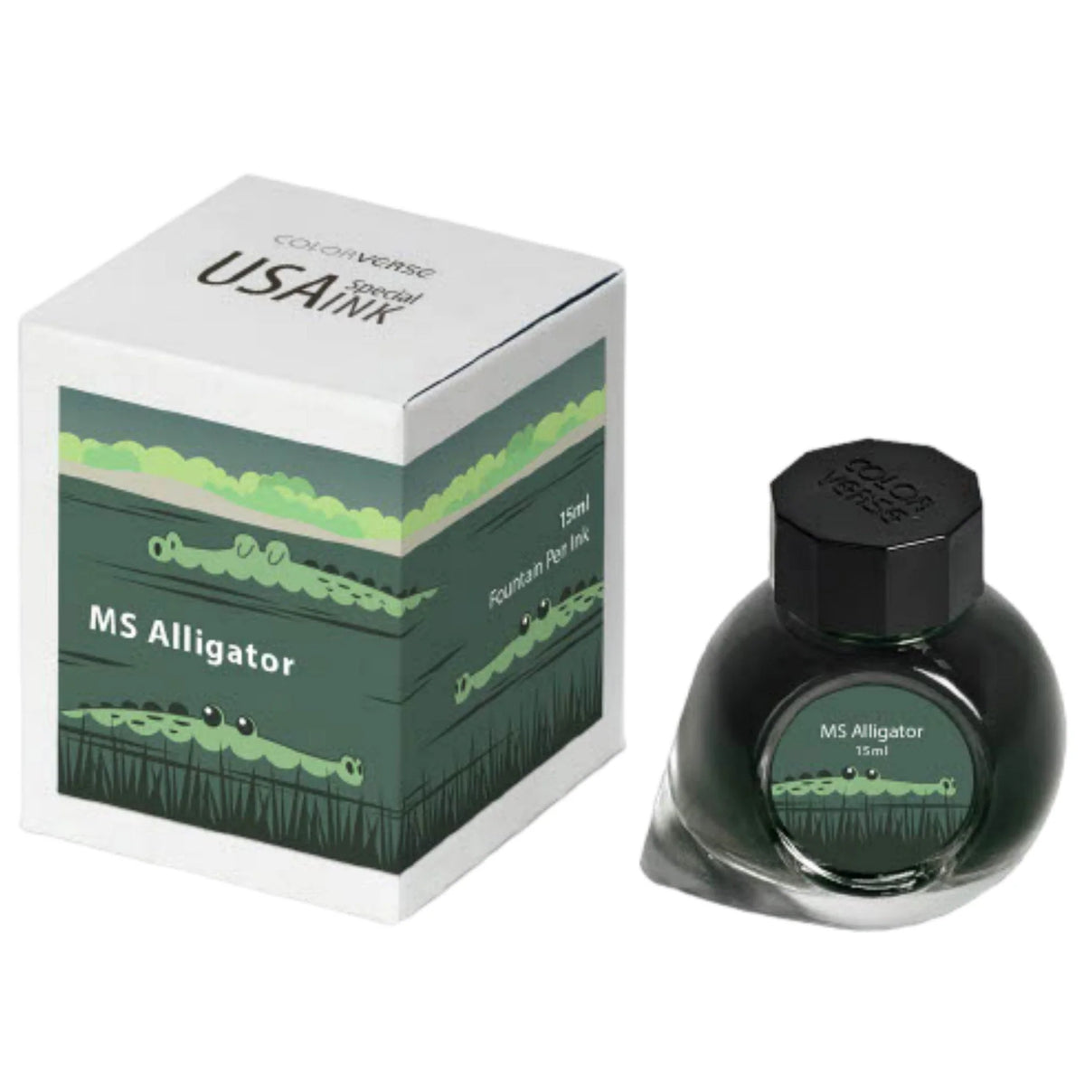 Colorverse USA 15ml Bottled Ink - MS Alligator (Mississippi) – Flax Pen ...