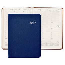 GI 2027 Desk Diary Goatskin Leather - Royal Blue