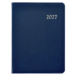 GI 2027 Desk Diary Goatskin Leather - Royal Blue