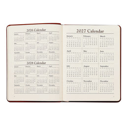 GI 2027 Desk Diary Goatskin Leather - Slate Blue