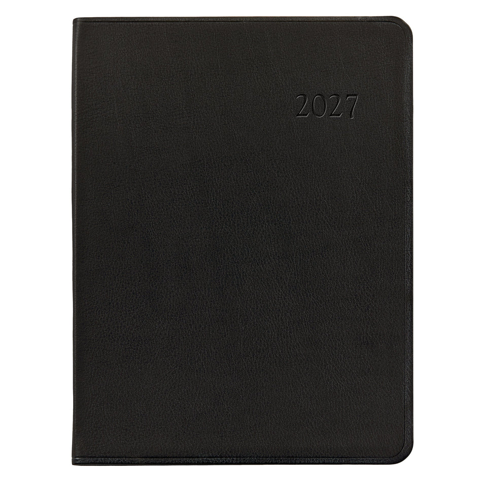 GI 2027 Desk Diary Traditional Leather - Black