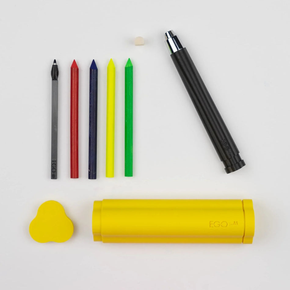3D printed carrying case with Multifunction Art Pencil - Yellow