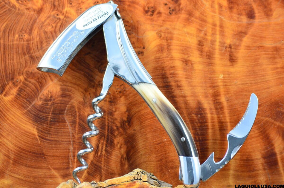 Laguiole Wine Opener Zebu Horn