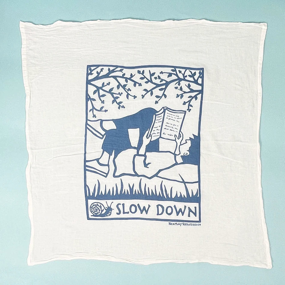 Kei & Molly Flour Sack Dish Towel - Slow Down