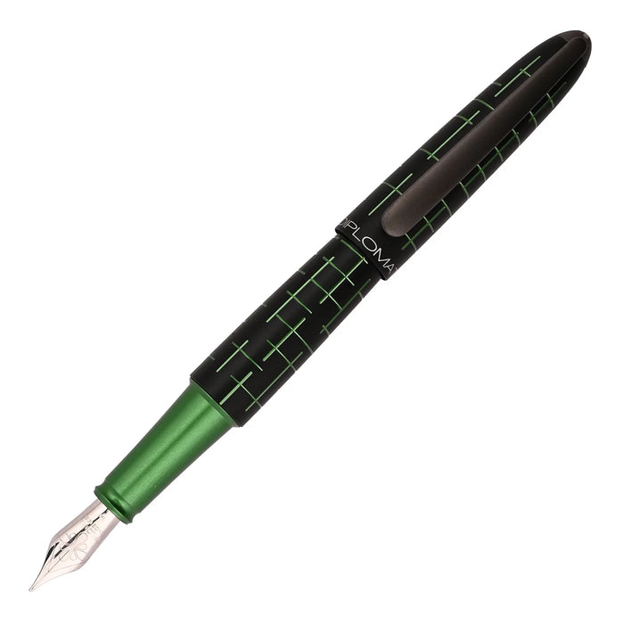 Diplomat Elox Matrix Fountain Pen - Black/Green