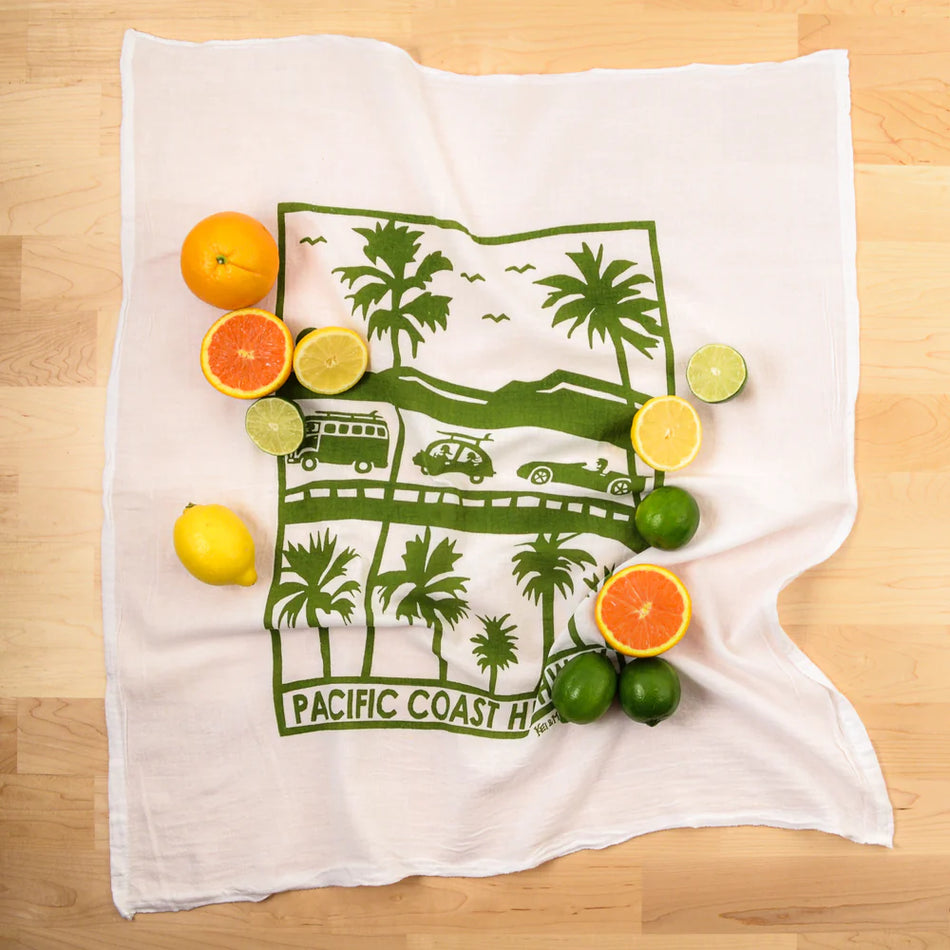 Kei & Molly Flour Sack Dish Towel - Pacific Coast Highway
