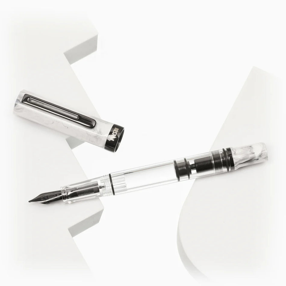 Twsbi ECO Fountain Pen - Carrara w/ Onyx
