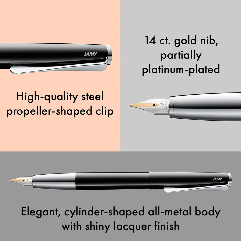 LAMY Studio Fountain Pen - Piano Black