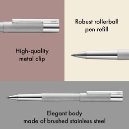 LAMY Scala Rollerball Pen - Brushed Stainless Steel
