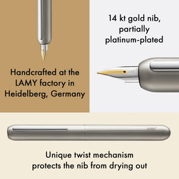Lamy Dialog 3 Retractable Fountain Pen - Palladium