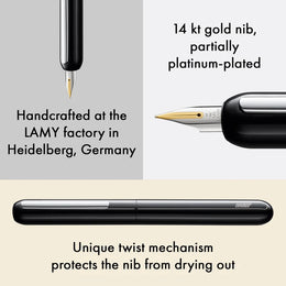 Lamy Dialog 3 Retractable Fountain Pen - Piano Black
