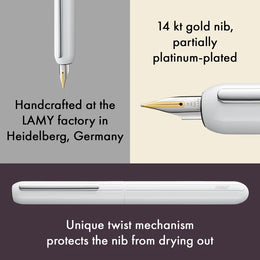 Lamy Dialog 3 Retractable Fountain Pen - Piano White