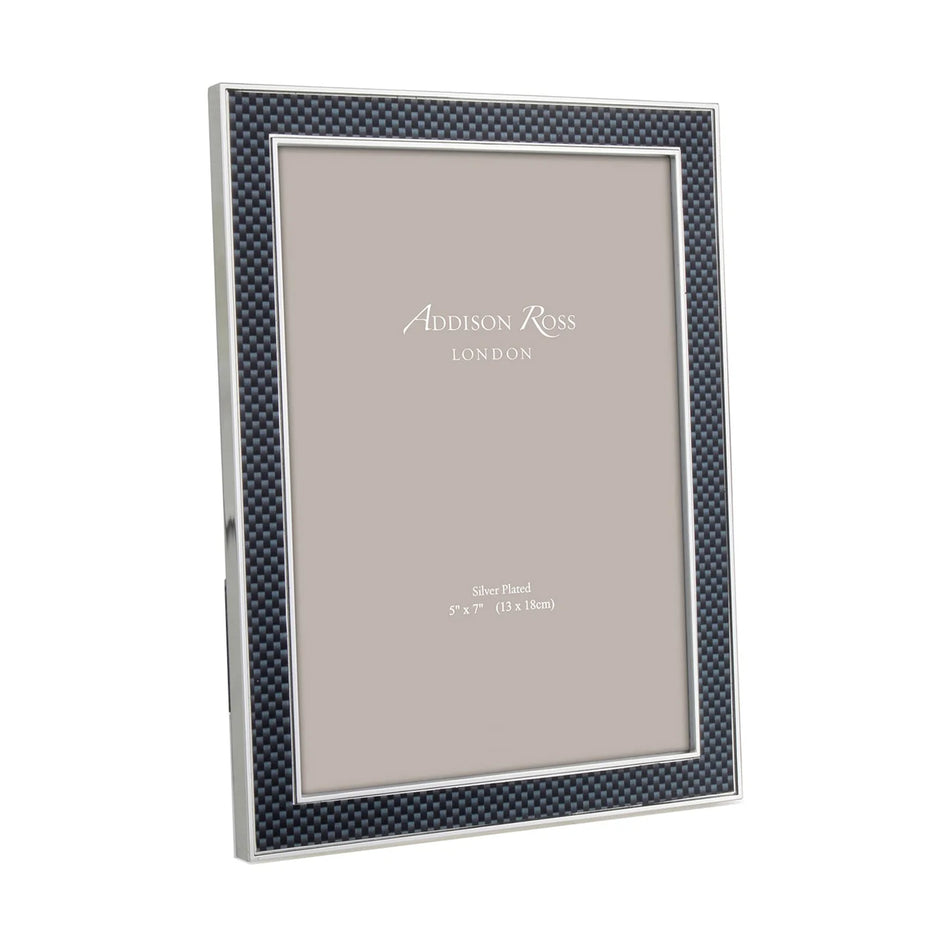 Addison Ross - Grey Carbon Fibre & Silver 15mm Picture Frame